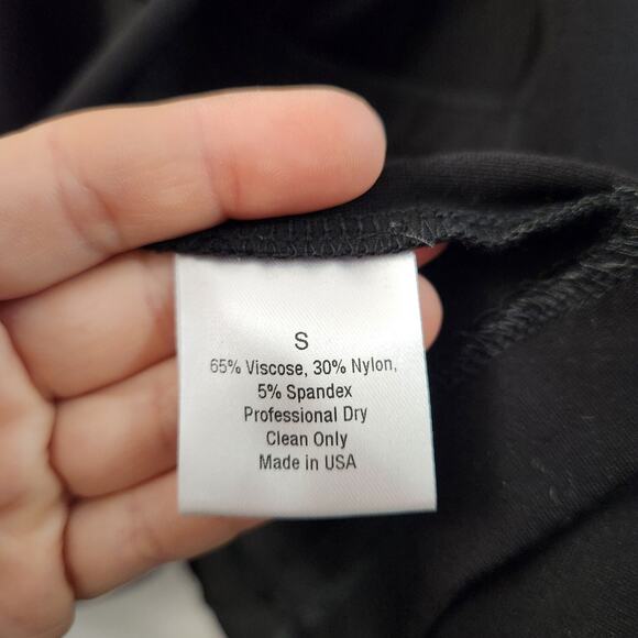 Miller Wendt Black Open Front Blazer S Stretch Preppy Classic Office Career - Picture 5 of 8